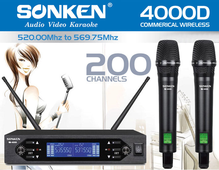 Sonken WM4000D Commercial Wireless Mic